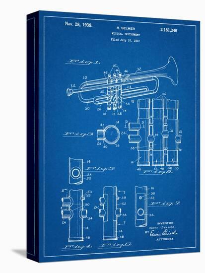 Trumpet Instrument Patent-null-Stretched Canvas