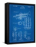 Trumpet Instrument Patent-null-Framed Stretched Canvas