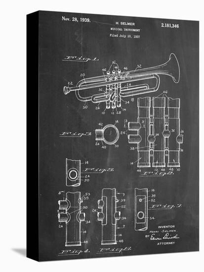 Trumpet Instrument Patent-null-Stretched Canvas