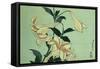 Trumpet Lilies-Katsushika Hokusai-Framed Stretched Canvas