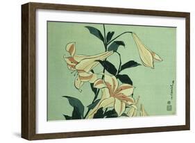 Trumpet Lilies-Hashiguchi Goyo-Framed Giclee Print