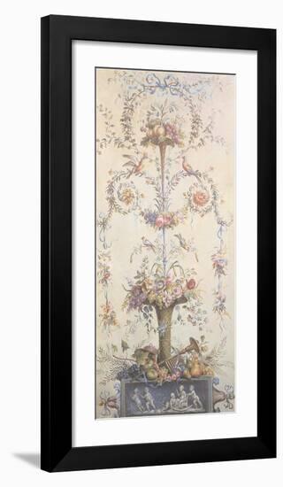 Trumpet of Flowers-French School-Framed Premium Giclee Print