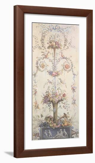 Trumpet of Flowers-French School-Framed Premium Giclee Print