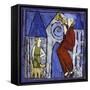 Trumpet Player at Night-Leslie Xuereb-Framed Stretched Canvas