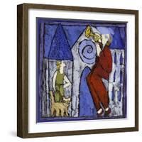 Trumpet Player at Night-Leslie Xuereb-Framed Giclee Print
