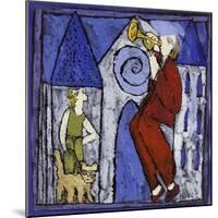 Trumpet Player at Night-Leslie Xuereb-Mounted Giclee Print