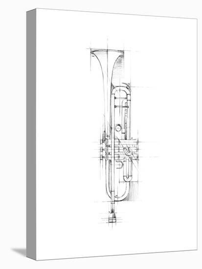 Trumpet Sketch-Ethan Harper-Stretched Canvas