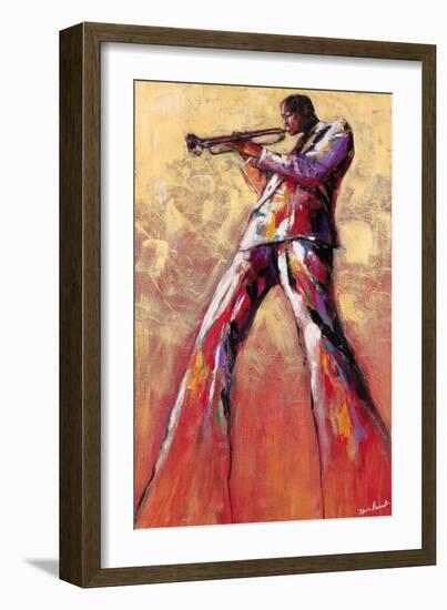 Trumpet Solo-Monica Stewart-Framed Art Print