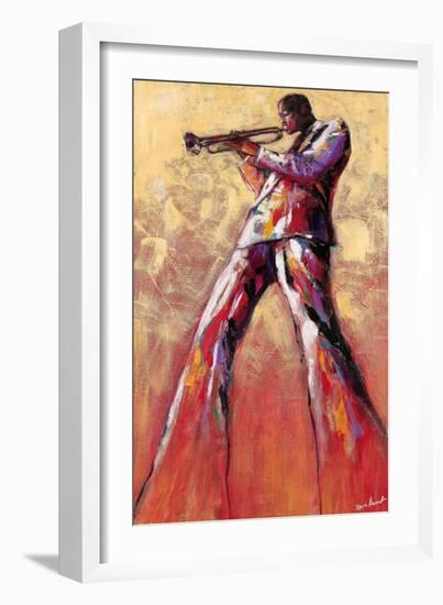 Trumpet Solo-Monica Stewart-Framed Art Print