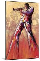 Trumpet Solo-Monica Stewart-Mounted Art Print