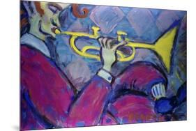 Trumpet-Gina Bernardini-Mounted Premium Giclee Print