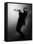 Trumpeter 1 BW-John Gusky-Framed Stretched Canvas