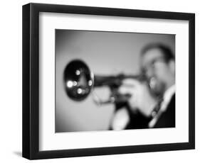 Trumpeter 2 BW-John Gusky-Framed Photographic Print