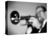 Trumpeter 2 BW-John Gusky-Stretched Canvas