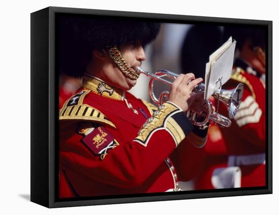 Trumpeter at Changing of the Guard, Buckingham Palace, London-John Warburton-lee-Framed Stretched Canvas