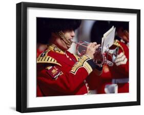 Trumpeter at Changing of the Guard, Buckingham Palace, London-John Warburton-lee-Framed Premium Photographic Print