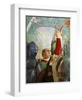 Trumpeter, Battle of Heraclius and Chosroes, Legend of the True Cross Cycle, Completed 1464-Piero della Francesca-Framed Giclee Print