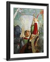 Trumpeter, Battle of Heraclius and Chosroes, Legend of the True Cross Cycle, Completed 1464-Piero della Francesca-Framed Giclee Print