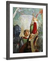 Trumpeter, Battle of Heraclius and Chosroes, Legend of the True Cross Cycle, Completed 1464-Piero della Francesca-Framed Giclee Print