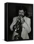 Trumpeter Bobby Shew Performing at the Bell, Codicote, Hertfordshire, 19 May 1985-Denis Williams-Framed Stretched Canvas