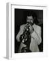 Trumpeter Bobby Shew Performing at the Bell, Codicote, Hertfordshire, 19 May 1985-Denis Williams-Framed Photographic Print