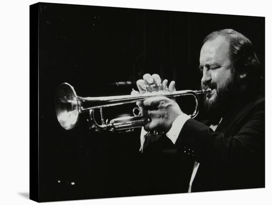 Trumpeter Keith Smith Playing at Stevenage, Hertfordshire, 1984-Denis Williams-Stretched Canvas