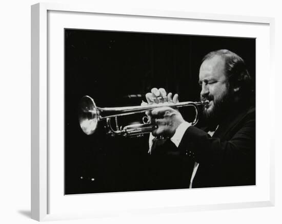 Trumpeter Keith Smith Playing at Stevenage, Hertfordshire, 1984-Denis Williams-Framed Photographic Print