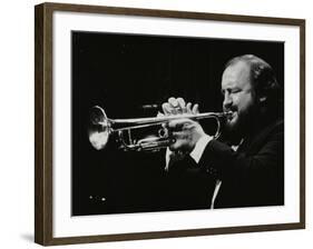 Trumpeter Keith Smith Playing at Stevenage, Hertfordshire, 1984-Denis Williams-Framed Photographic Print