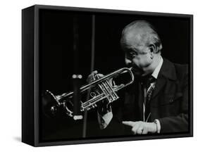 Trumpeter Kenny Baker Playing at the Forum Theatre, Hatfield, Hertfordshire, 1978-Denis Williams-Framed Stretched Canvas