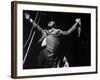 Trumpeter Louis Armstrong Belting Out His Famous Rendition of the Song "Hello Dolly" in a Nightclub-John Loengard-Framed Premium Photographic Print