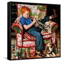 "Trumpeter", November 18,1950-Norman Rockwell-Framed Stretched Canvas