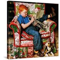 "Trumpeter", November 18,1950-Norman Rockwell-Stretched Canvas