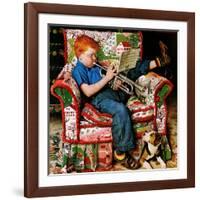 "Trumpeter", November 18,1950-Norman Rockwell-Framed Giclee Print