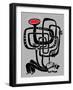 Trumpeter Play a Long Weird Trumpet with Passion-Complot-Framed Art Print