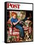 "Trumpeter" Saturday Evening Post Cover, November 18,1950-Norman Rockwell-Framed Stretched Canvas