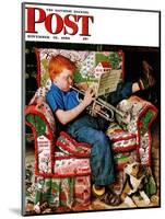 "Trumpeter" Saturday Evening Post Cover, November 18,1950-Norman Rockwell-Mounted Giclee Print