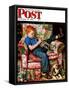 "Trumpeter" Saturday Evening Post Cover, November 18,1950-Norman Rockwell-Framed Stretched Canvas