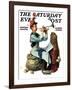 "Trumpeter" Saturday Evening Post Cover, November 7,1931-Norman Rockwell-Framed Giclee Print