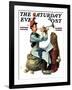 "Trumpeter" Saturday Evening Post Cover, November 7,1931-Norman Rockwell-Framed Giclee Print
