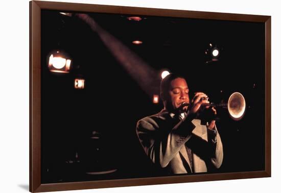 Trumpeter Wynton Marsalis Playing at the Village Vanguard Jazz Club-Ted Thai-Framed Photographic Print