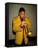 Trumpeter Wynton Marsalis Playing His Horn-null-Framed Stretched Canvas