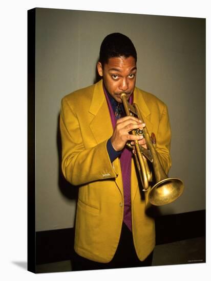 Trumpeter Wynton Marsalis Playing His Horn-null-Stretched Canvas