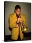 Trumpeter Wynton Marsalis Playing His Horn-null-Stretched Canvas