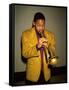 Trumpeter Wynton Marsalis Playing His Horn-null-Framed Stretched Canvas