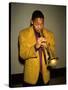 Trumpeter Wynton Marsalis Playing His Horn-null-Stretched Canvas