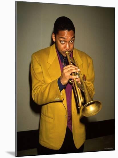 Trumpeter Wynton Marsalis Playing His Horn-null-Mounted Premium Photographic Print