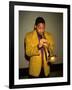 Trumpeter Wynton Marsalis Playing His Horn-null-Framed Premium Photographic Print