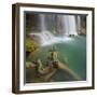 Trunk and Kursunlu Waterfall, Antalya, Turkey-Rainer Mirau-Framed Photographic Print