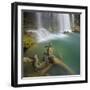 Trunk and Kursunlu Waterfall, Antalya, Turkey-Rainer Mirau-Framed Photographic Print