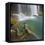 Trunk and Kursunlu Waterfall, Antalya, Turkey-Rainer Mirau-Framed Stretched Canvas